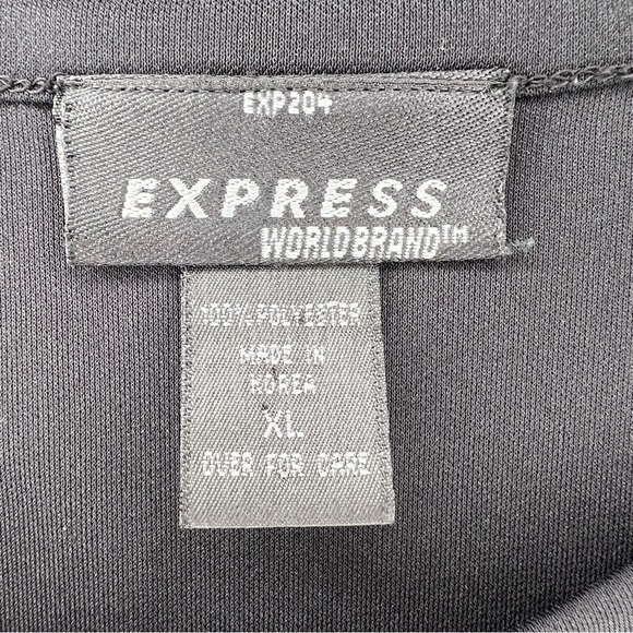 Express Vintage Black Sleeveless Fitted Tank Stretch Y2k 90s Fits Like Medium - Picture 6 of 6